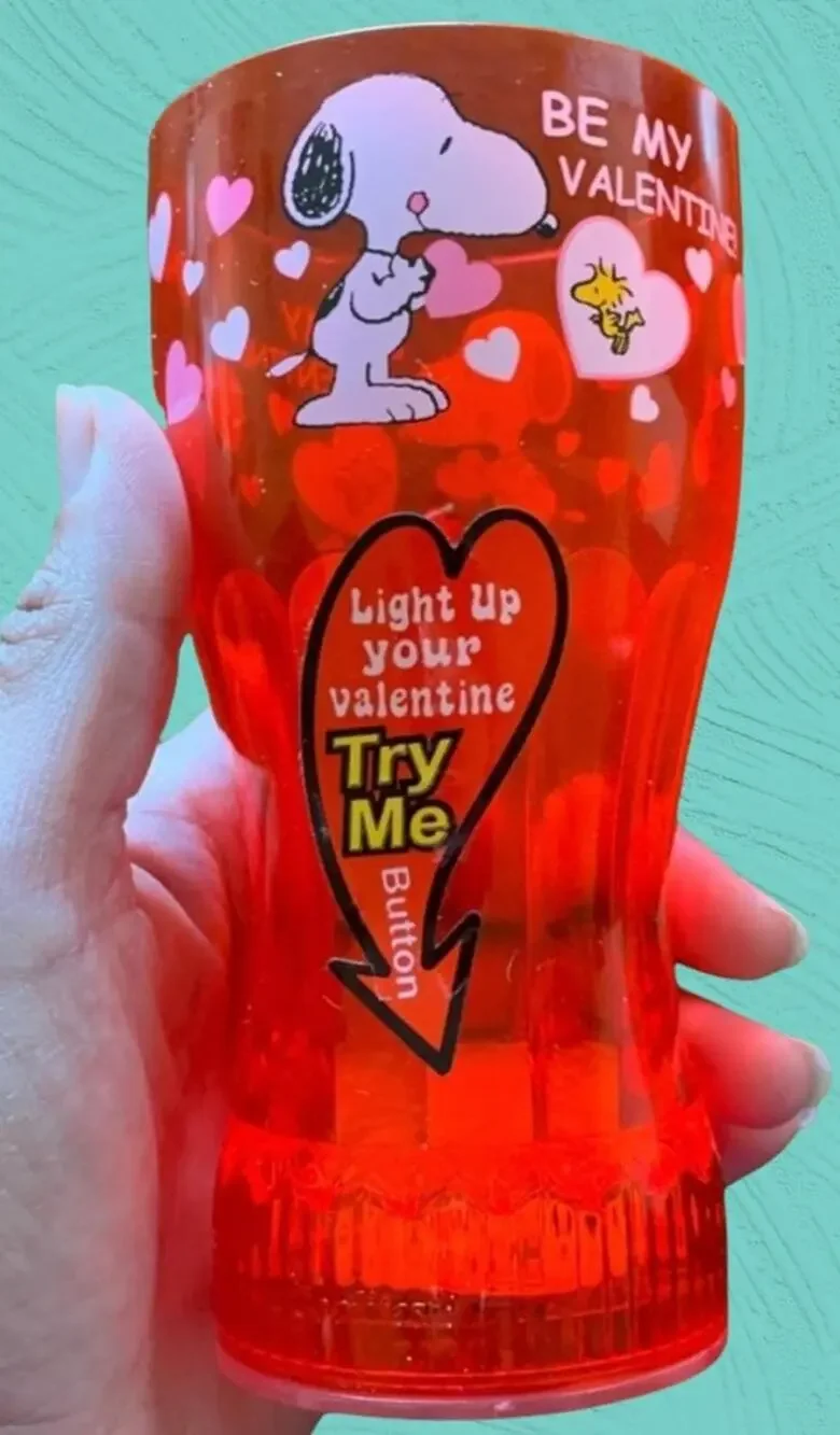 Peanuts Snoopy Valentine’s Light Up Party Cup Peanuts Kidcore Be My Valentine